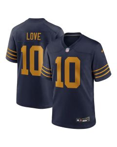 Youth Green Bay Packers #10 Jordan Love Navy The 1923 Classic Game Jersey (Green Navy)