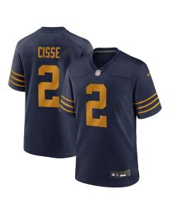 Youth Green Bay Packers #2 Brandon Cisse Navy 2026 NFL Draft Game Jersey (Green Navy)