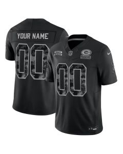 Youth Green Bay Packers Black 2026 Salute to Service Vapor F.U.S.E. Limited Custom Jersey