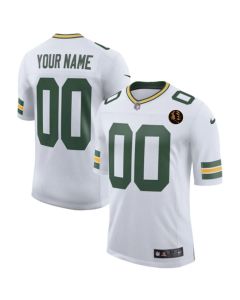 Youth Green Bay Packers White 2025 With John Madden Patch New Vapor Untouchable Limited Custom Jersey (Green White)
