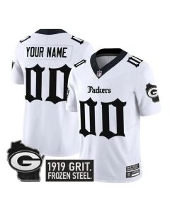 Youth Green Bay Packers White F.U.S.E. "Gothic Frozen Tundra Edition" Vapor Limited Stitched Football Custom Jersey (Style 3)