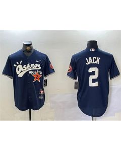 Youth Houston Astros #2 David Jack Navy Cactus Jack Style Vapor Premier Limited Stitched Baseball Jersey