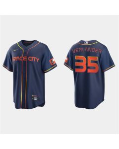 Youth Houston Astros #35 Justin Verlander 2022 Navy City Connect Stitched Jersey