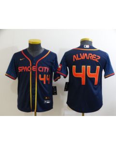 Youth Houston Astros #44 Yordan Alvarez 2022 Navy City Connect Stitched Jersey (Navy)