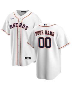 Youth Houston Astros Nike White Home Replica Custom Jersey (White)