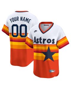 Youth Houston Astros Nike White Throwback Cooperstown Collection Limited Player Custom Jersey (White)