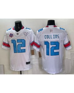 Youth Houston Texans #12 Nico Collins White With Patch 2026 Rivalries Collection Vapor F.U.S.E. Limited Jersey (White)