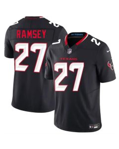 Youth Houston Texans #27 Kamari Ramsey Navy 2026 Draft 2nd Alternate 2026 Vapor F.U.S.E. Limited Stitched Football Jersey (Navy)