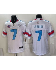 Youth Houston Texans #7 C.J. Stroud White With Patch 2026 Rivalries Collection Vapor F.U.S.E. Limited Jersey (Style 2)