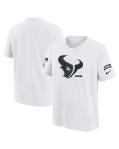 Youth Houston Texans White 2024 Salute To Service T-Shirt (White)