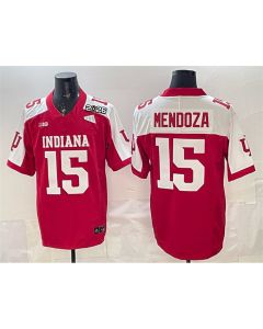 Youth Indiana Hoosiers #15 Fernando Mendoza Red Alternate 2026 Patch Vapor F.U.S.E. Limited Jersey (Red)