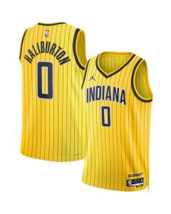 Youth Indiana Pacers #0 Tyrese Haliburton Yellow 2026/27 Statement Edition Stitched Basketball Jersey