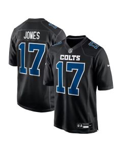 Youth Indianapolis Colts #17 Daniel Jones Carbon Black Fashion Game Jersey (Black)