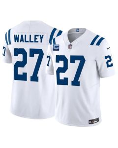 Youth Indianapolis Colts #27 Justin Walley White 2026 1-Star C Patch Vapor F.U.S.E. Limited Jersey