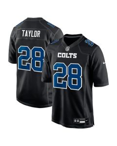 Youth Indianapolis Colts #28 Jonathan Taylor Carbon Black Fashion Game Jersey (Black)