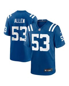 Youth Indianapolis Colts #53 CJ Allen Royal 2026 NFL Draft Game Jersey (Style 2)
