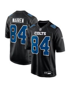 Youth Indianapolis Colts #84 Tyler Warren Carbon Black Fashion Game Jersey (Style 3)