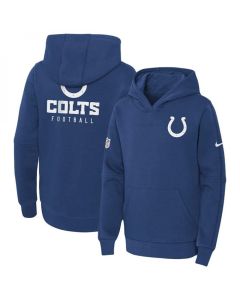 Youth Indianapolis Colts Blue Sideline Club Fleece Pullover Hoodie
