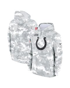 Youth Indianapolis Colts White/Gray 2024 Salute To Service Pullover Hoodie (White Gray)