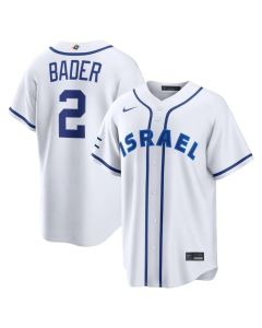 Youth Israel Baseball #2 Harrison Bader White 2026 World Baseball Classic Home Stadium Jersey (White)
