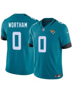 Youth Jacksonville Jaguars #0 Michael Wortham Teal 2026 NFL Draft Vapor F.U.S.E. Limited Jersey
