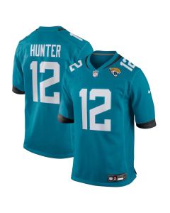 Youth Jacksonville Jaguars #12 Travis Hunter Teal 2025 NFL Draft First Round Pick Game Jersey