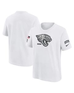Youth Jacksonville Jaguars White 2024 Salute To Service T-Shirt (White)