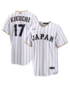 Youth Japan Baseball #17 Yusei Kikuchi White 2026 World Baseball Classic Home Stadium Jersey (White)