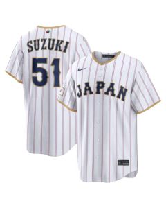 Youth Japan Baseball #51 Seiya Suzuki White 2026 World Baseball Classic Home Stadium Jersey (White)