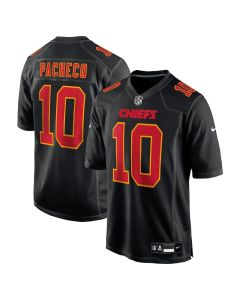 Youth Kansas City Chiefs #10 Isiah Pacheco Carbon Black Fashion Game Jersey (Black)