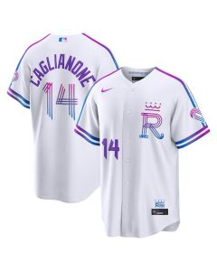 Youth Kansas City Royals #14 Jac Caglianone Nike White 2026 City Connect Stadium Jersey (White)