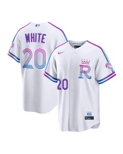 Youth Kansas City Royals #20 Frank White White 2026 City Connect Stitched Jersey (White)