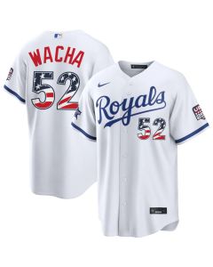 Youth Kansas City Royals #52 Michael Wacha Nike White 2026 All-Star Edition Stars & Stripes Stadium Jersey (White)