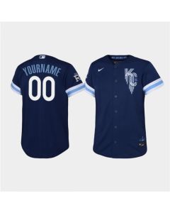 Youth Kansas City Royals ACTIVE Player Custom 2022 Navy City Connect Stitched Baseball Jersey