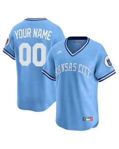 Youth Kansas City Royals Nike Light Blue Cooperstown Collection Limited Custom Jersey (Blue)