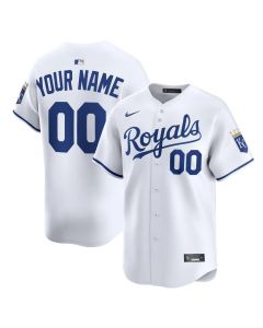 Youth Kansas City Royals White Alternate Limited Custom Jersey (White)