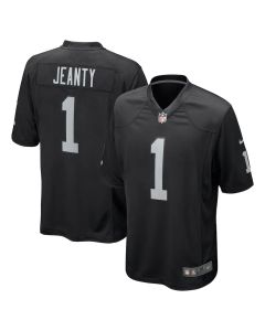 Youth Las Vegas Raiders #1 Ashton Jeanty Black 2025 NFL Draft First Round Pick Game Jersey (Black)
