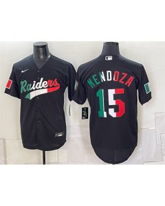 Youth Las Vegas Raiders #15 Fernando Mendoza Black Mexico Cool Base Stitched Baseball Jersey