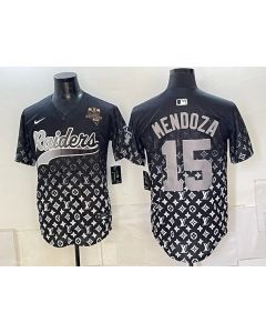 Youth Las Vegas Raiders #15 Fernando Mendoza Black Stitched Baseball Jersey (Style 5)