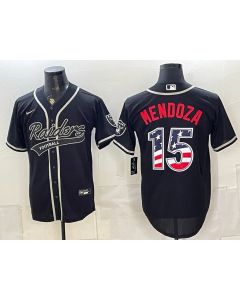 Youth Las Vegas Raiders #15 Fernando Mendoza Black Vapor Limited Baseball Jersey (Style 5)