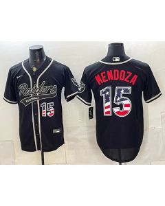 Youth Las Vegas Raiders #15 Fernando Mendoza Black Vapor Limited Baseball Jersey (Style 6)