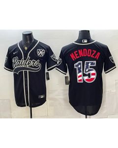 Youth Las Vegas Raiders #15 Fernando Mendoza Black Vapor Limited Baseball Jersey (Style 8)