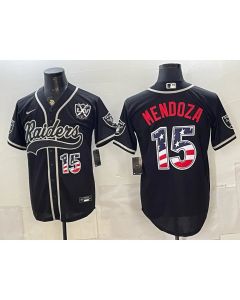 Youth Las Vegas Raiders #15 Fernando Mendoza Black Vapor Limited Baseball Jersey (Style 9)