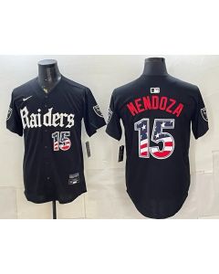 Youth Las Vegas Raiders #15 Fernando Mendoza Black Vapor Limited Baseball Jersey