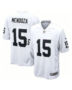 Youth Las Vegas Raiders #15 Fernando Mendoza White 2026 NFL Draft Game Jersey (White)