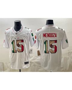 Youth Las Vegas Raiders #15 Fernando Mendoza White Mexico Vapor F.U.S.E. Untouchable Limited Jersey