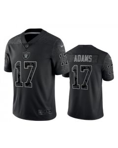 Youth Las Vegas Raiders #17 Davante Adams Black Reflective Limited Stitched Football Jersey