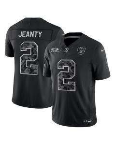 Youth Las Vegas Raiders #2 Ashton Jeanty Nike Black 2026 Salute to Service Vapor F.U.S.E. Limited Jersey