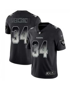 Youth Las Vegas Raiders #34 Bo Jackson Black 2019 Smoke Fashion Limited Stitched Jersey