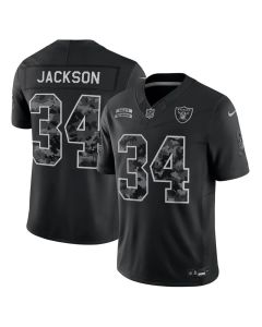 Youth Las Vegas Raiders #34 Bo Jackson Nike Black 2026 Salute to Service Vapor F.U.S.E. Limited Jersey